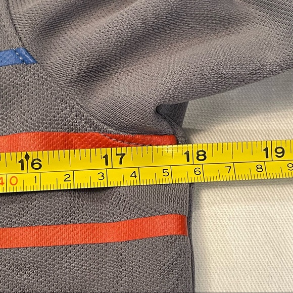 Florida Gators Polo Shirt Russell Size S Grey Gray Stripe - Picture 4 of 6